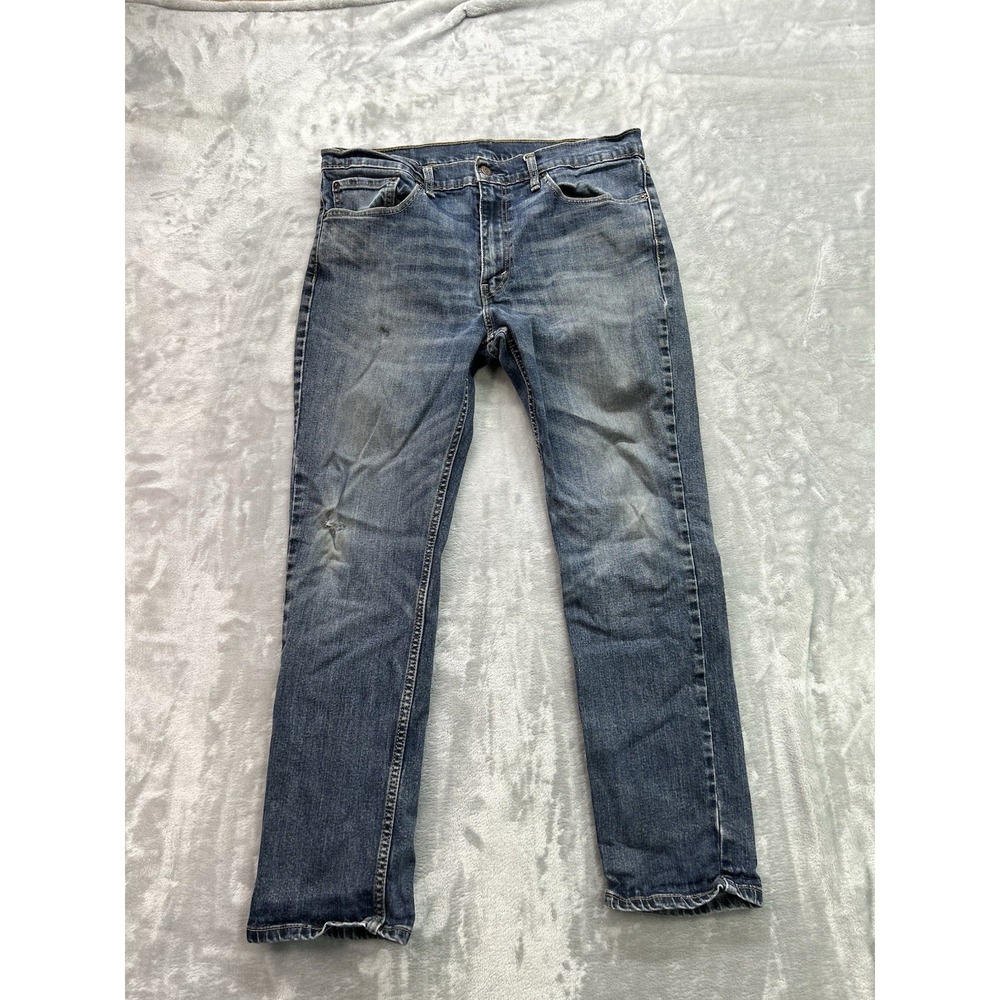 Levis 511 Mens Sz 36x30 Blue Jeans Slim Straight Leg Guys Work Denim Grunge